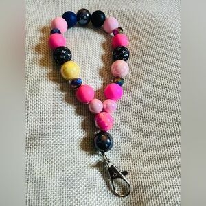 Handmade Beaded Charm Wristlet by Aloha!
